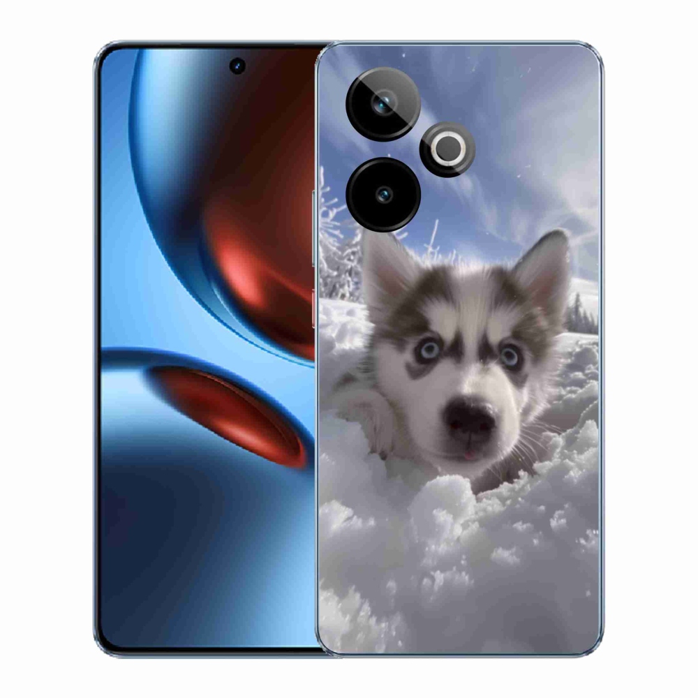 mmCase gél tok a Realme GT7 5G/GT 7T 5G készülékhez – husky a hóban