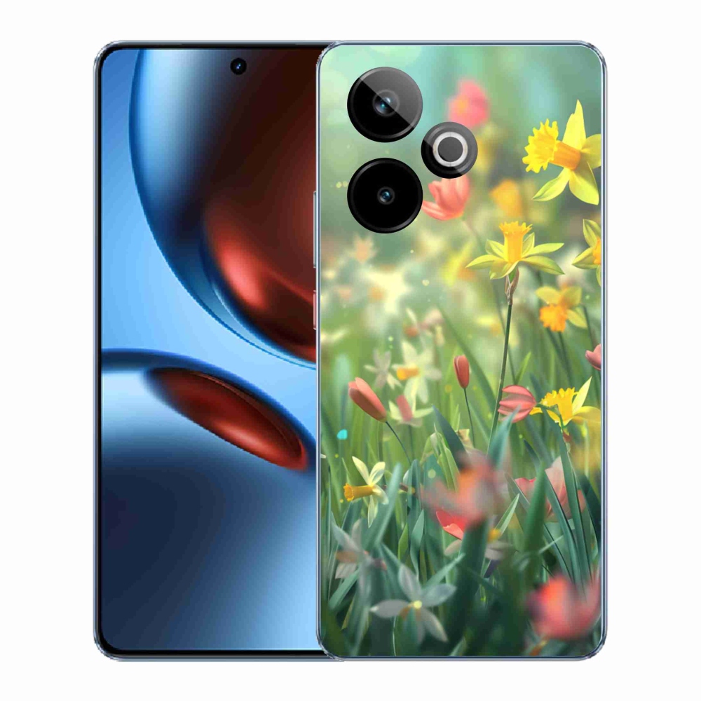 mmCase gél tok a Realme GT7 5G/GT 7T 5G készülékekhez – tavaszi virágok