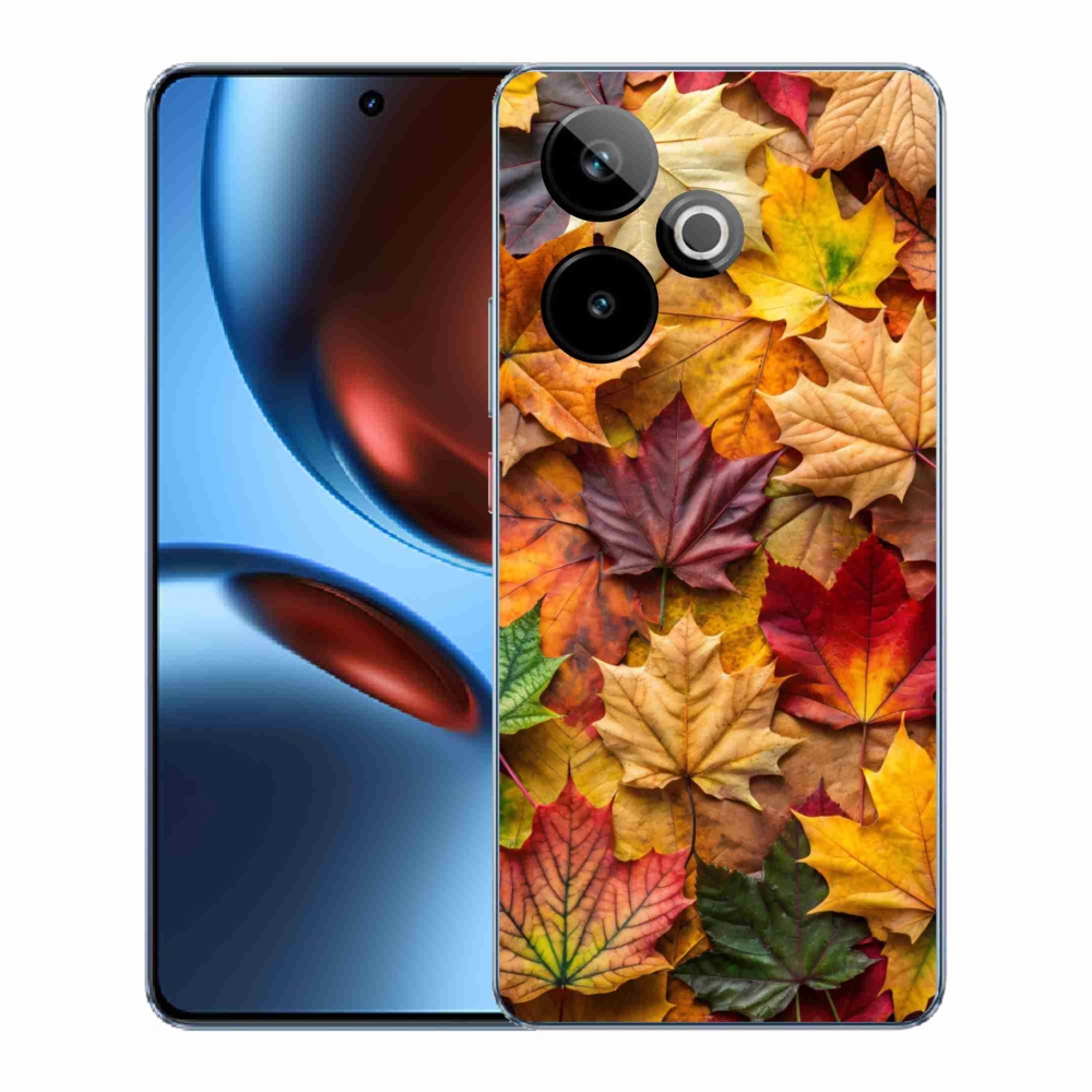 mmCase gél tok a Realme GT7 5G/GT 7T 5G készülékhez – juharlevelek 2