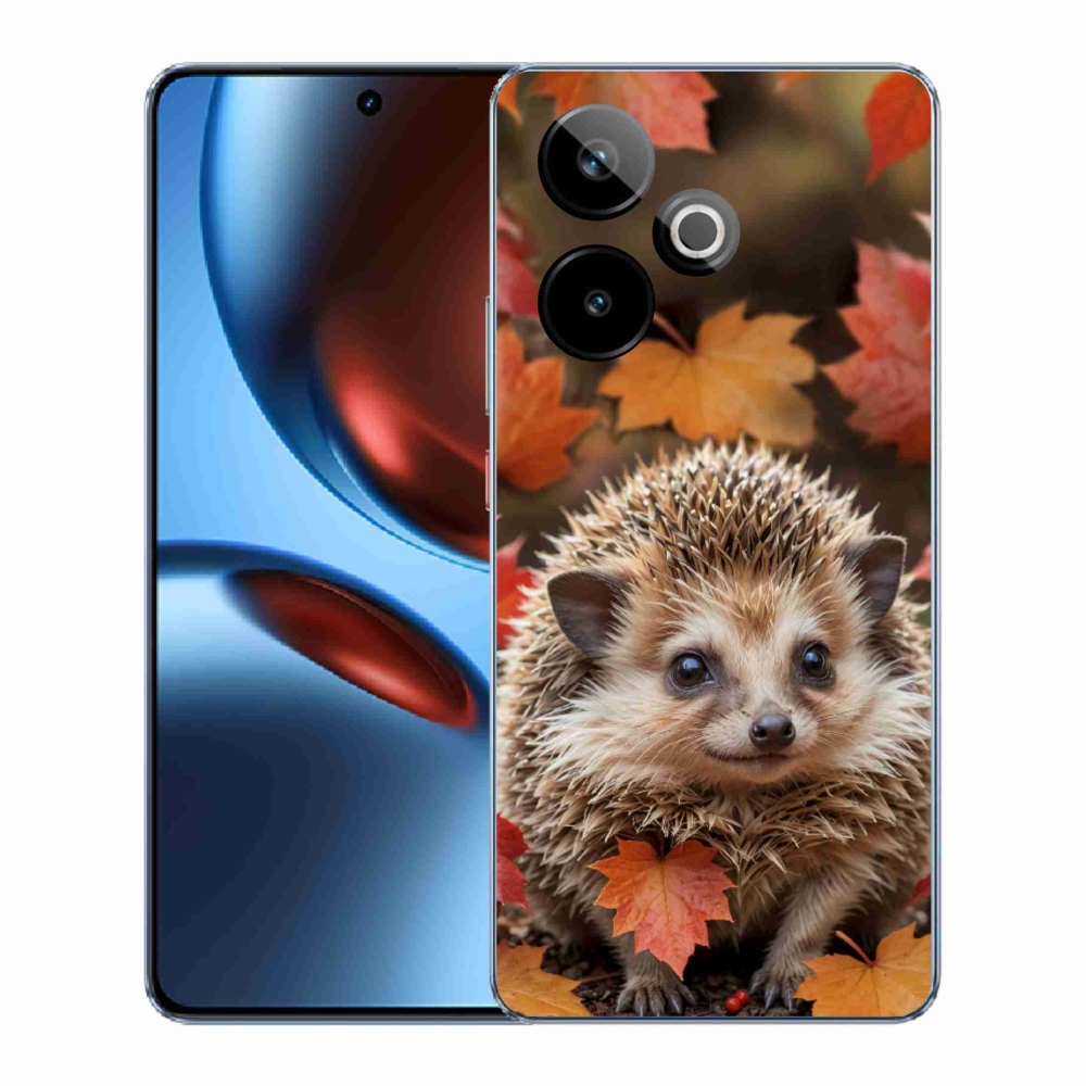 mmCase gél tok a Realme GT7 5G/GT 7T 5G-hez – sün a levelek között