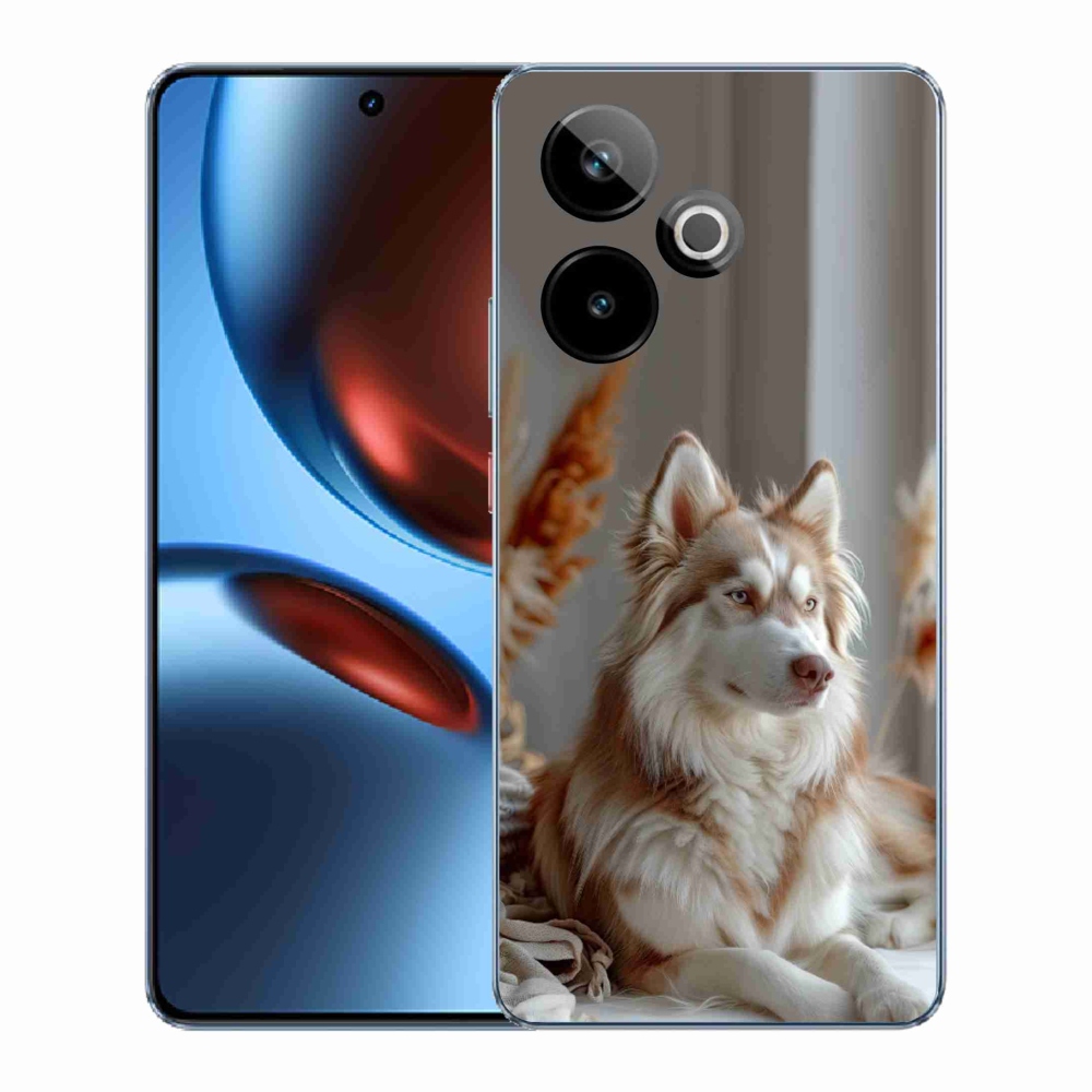 mmCase gél tok a Realme GT7 5G/GT 7T 5G készülékhez – nyugodt szibériai husky