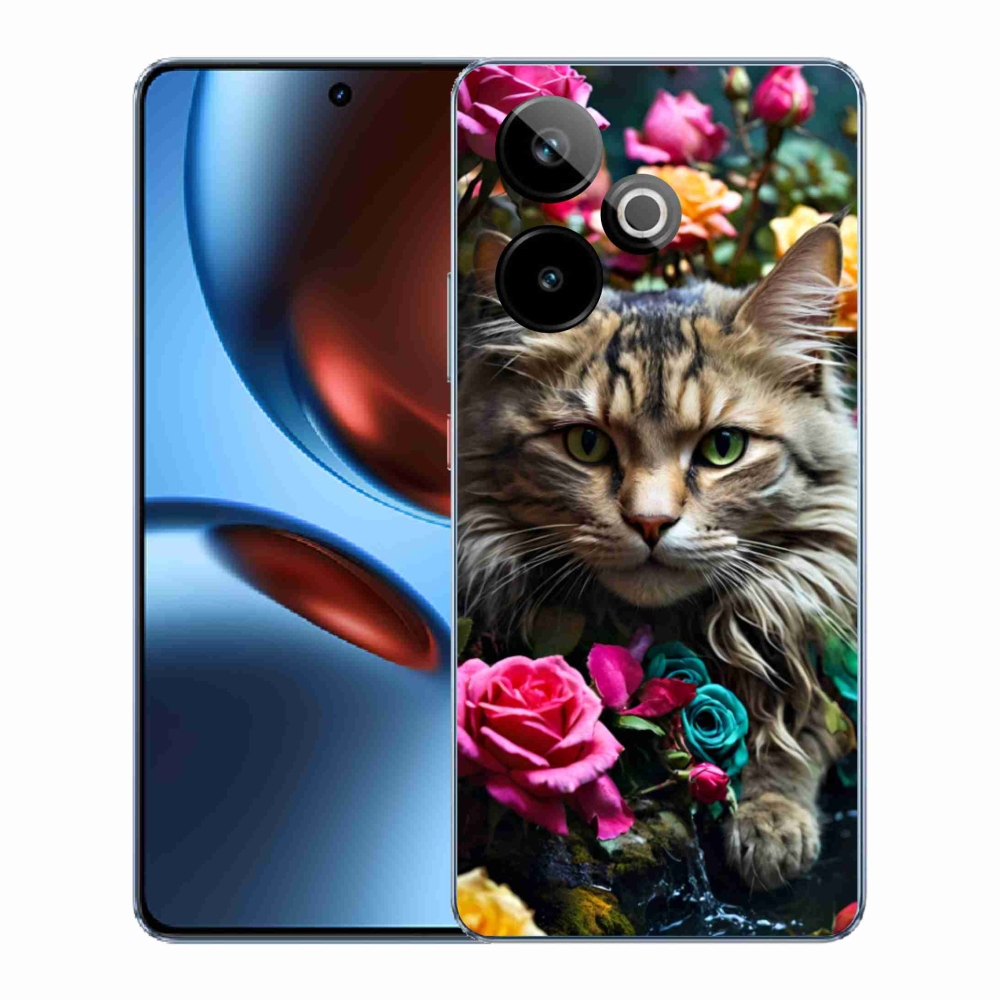 mmCase gél tok a Realme GT7 5G/GT 7T 5G készülékhez – macskás mintázat 2