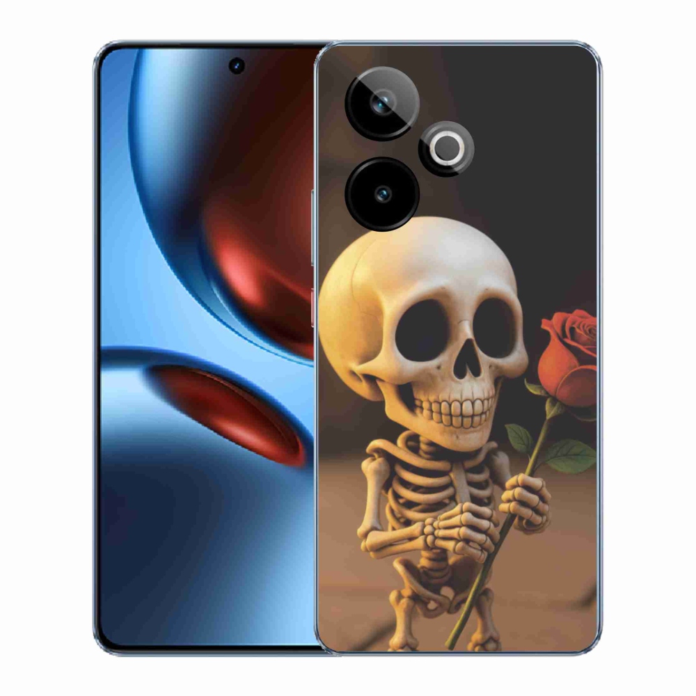mmCase gél tok a Realme GT7 5G/GT 7T 5G-hez – csontváz rózsával