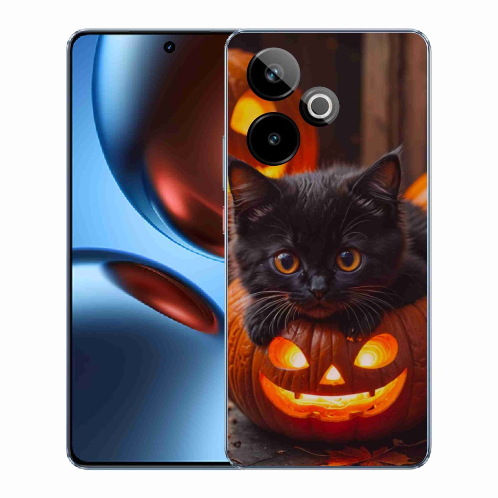 mmCase gél tok a Realme GT7 5G/GT 7T 5G készülékekhez – cica és sütőtök
