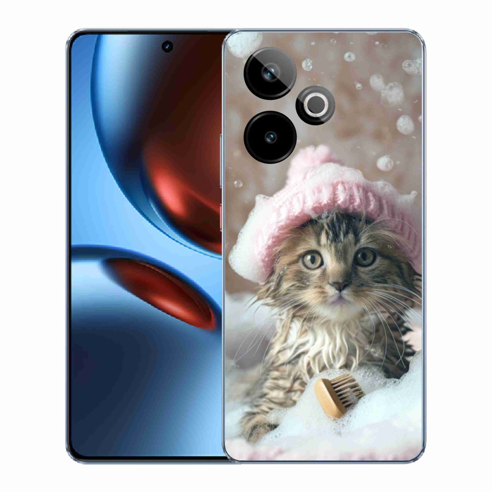 mmCase gél tok a Realme GT7 5G/GT 7T 5G készülékekhez – cica és fürdő
