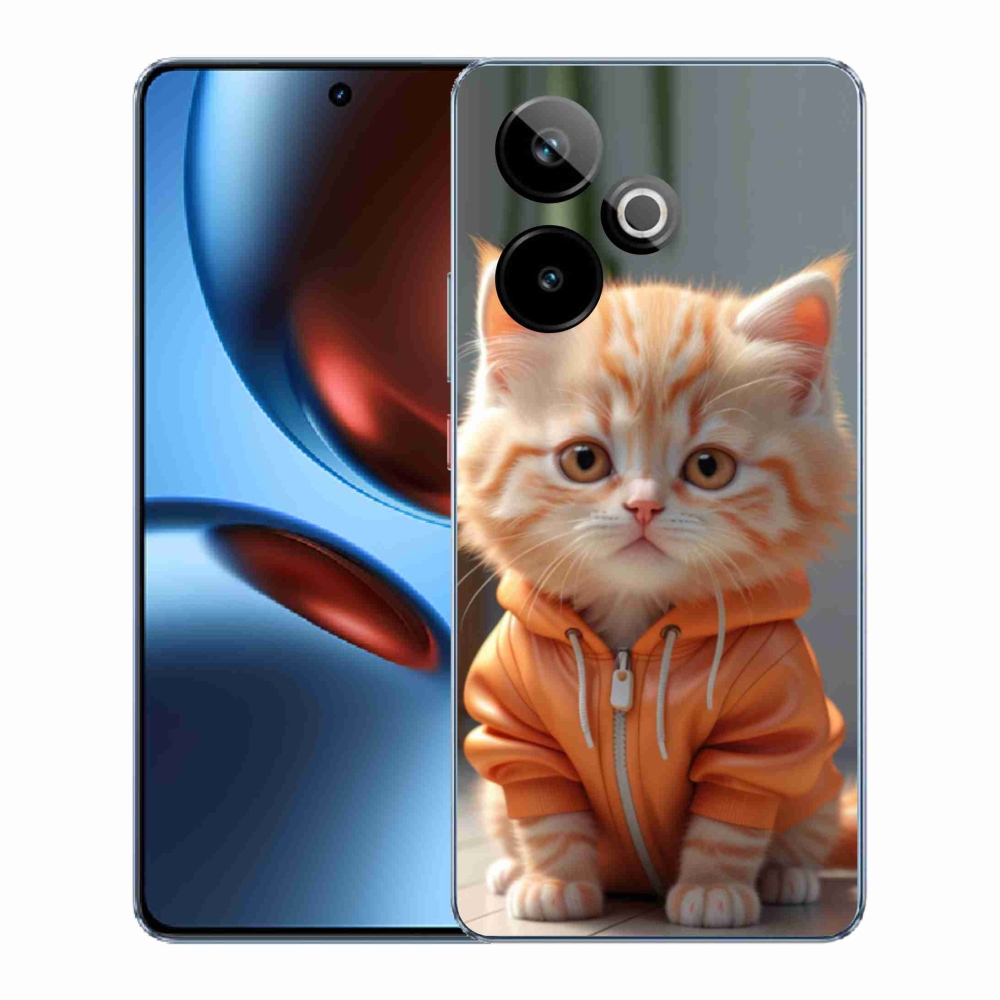 mmCase gél tok a Realme GT7 5G/GT 7T 5G-hez – pulóveres cica