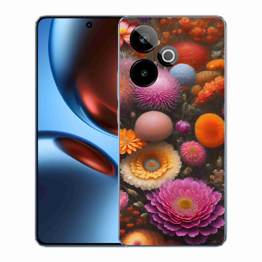 mmCase gél tok a Realme GT7 5G/GT 7T 5G készülékhez – virágkompozíció