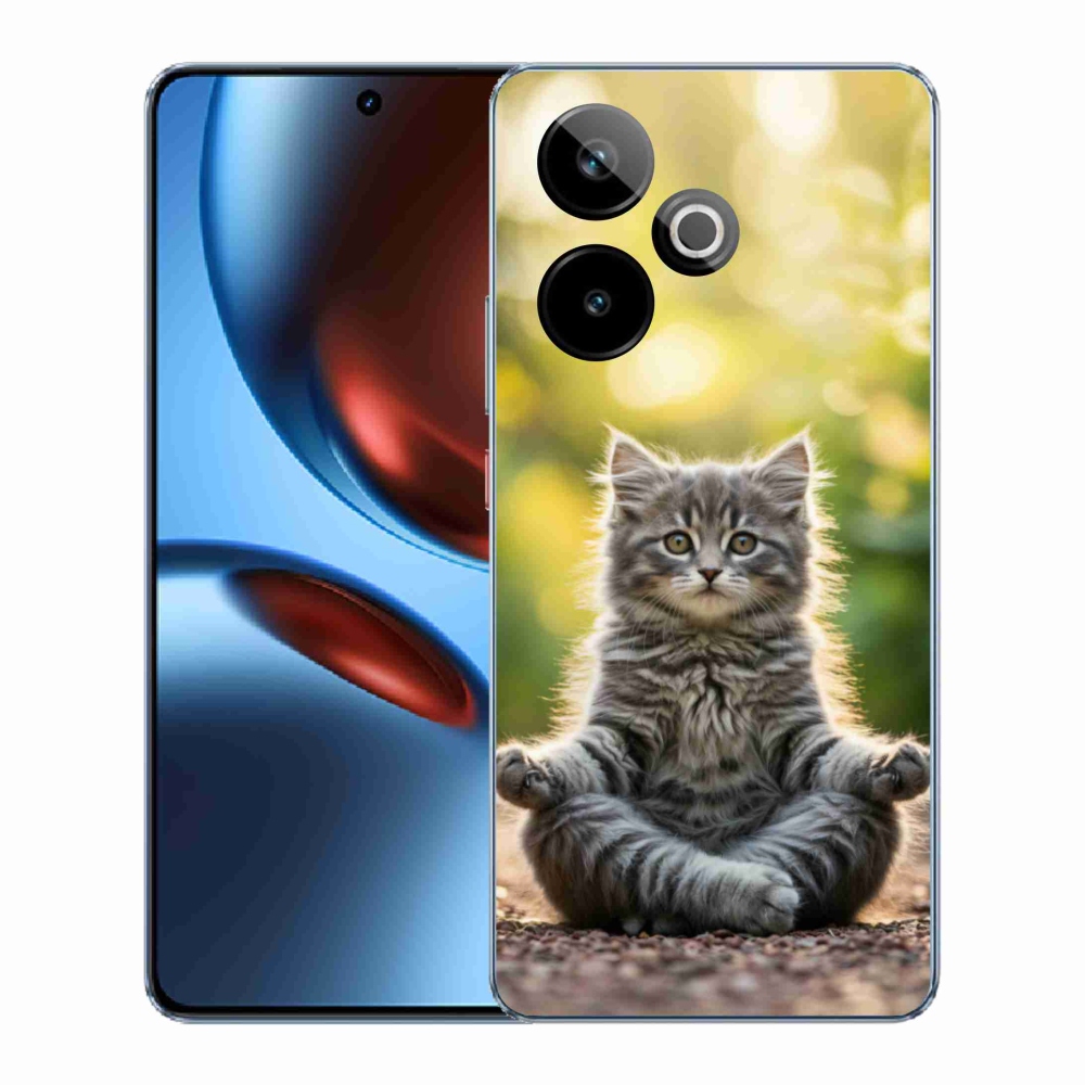 mmCase gél tok a Realme GT7 5G/GT 7T 5G készülékhez – meditáló cica
