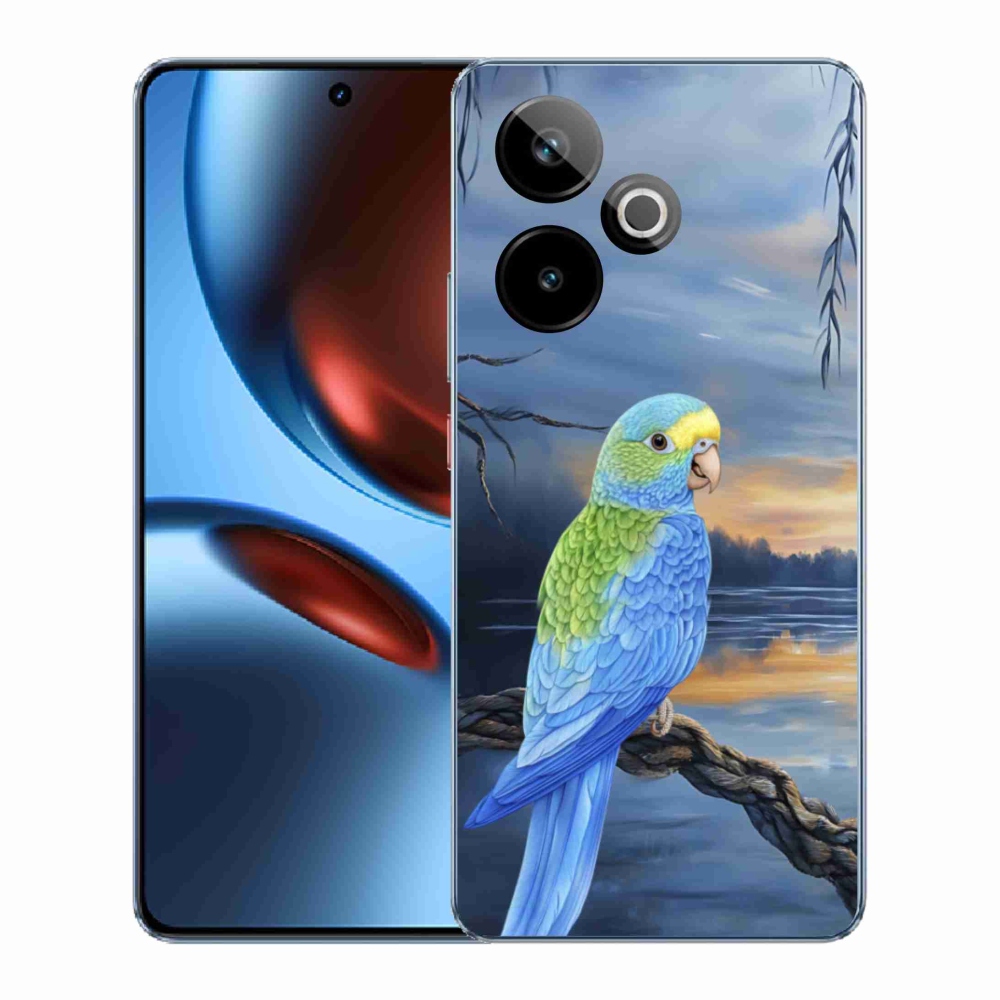 mmCase gél tok a Realme GT7 5G/GT 7T 5G készülékhez – kék papagáj