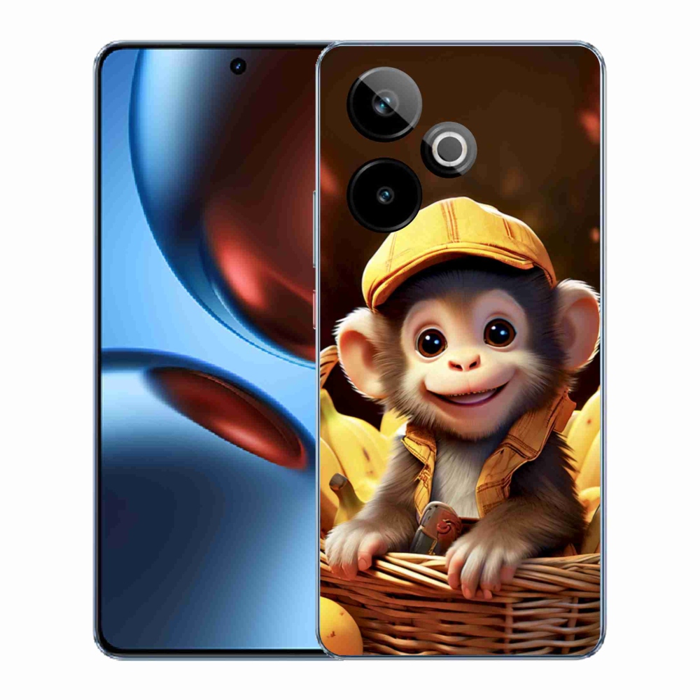 mmCase gél tok a Realme GT7 5G/GT 7T 5G-hez – majom a kosárban