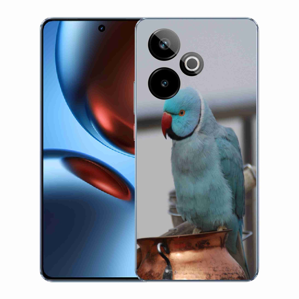 mmCase gél tok a Realme GT7 5G/GT 7T 5G-hez – kék alexandri papagáj