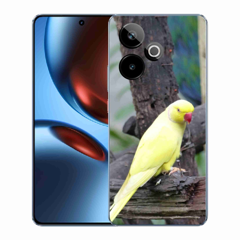 mmCase gél tok a Realme GT7 5G/GT 7T 5G-hez – sárga alexandri papagáj