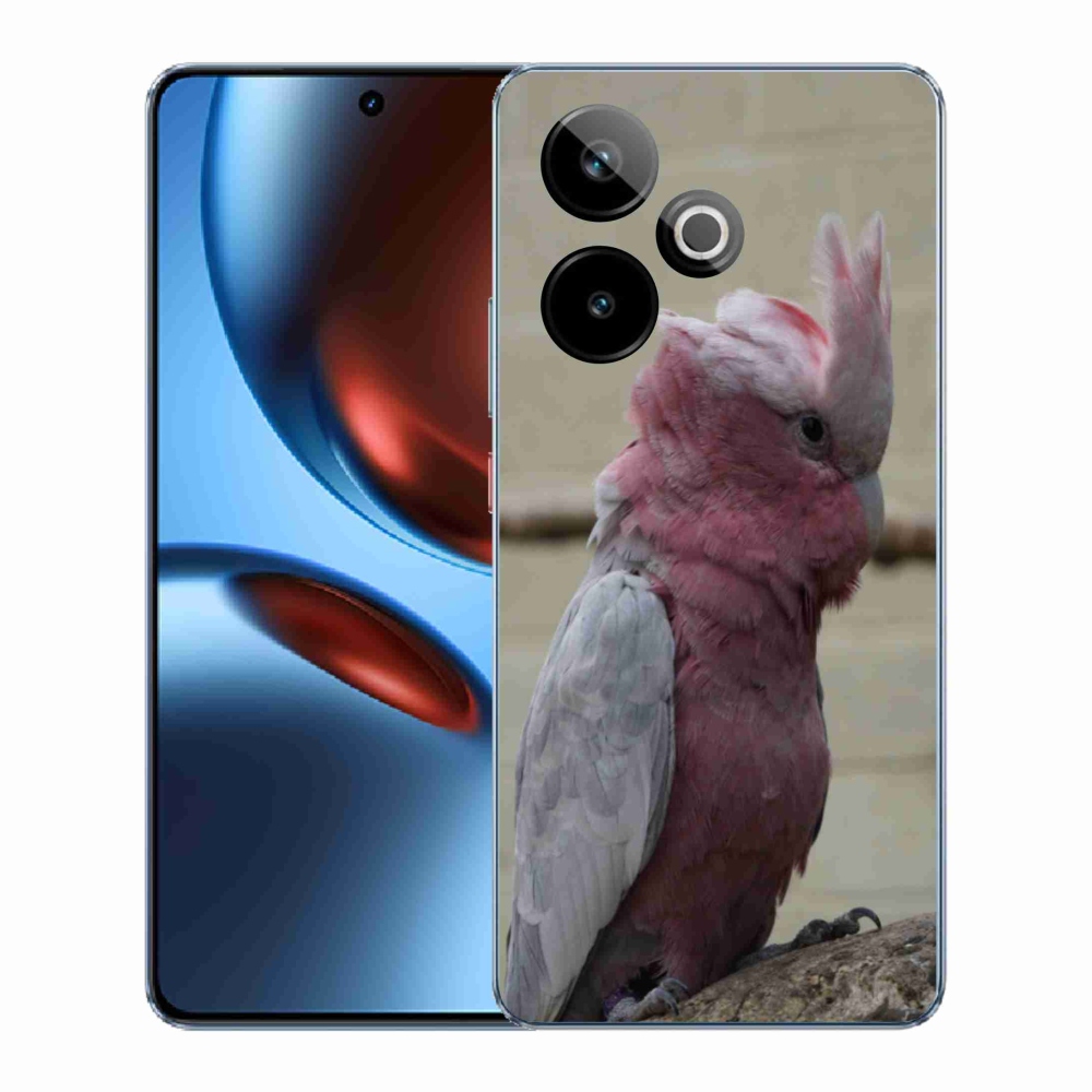 mmCase gél tok a Realme GT7 5G/GT 7T 5G készülékhez – rózsaszín kakadu papagáj