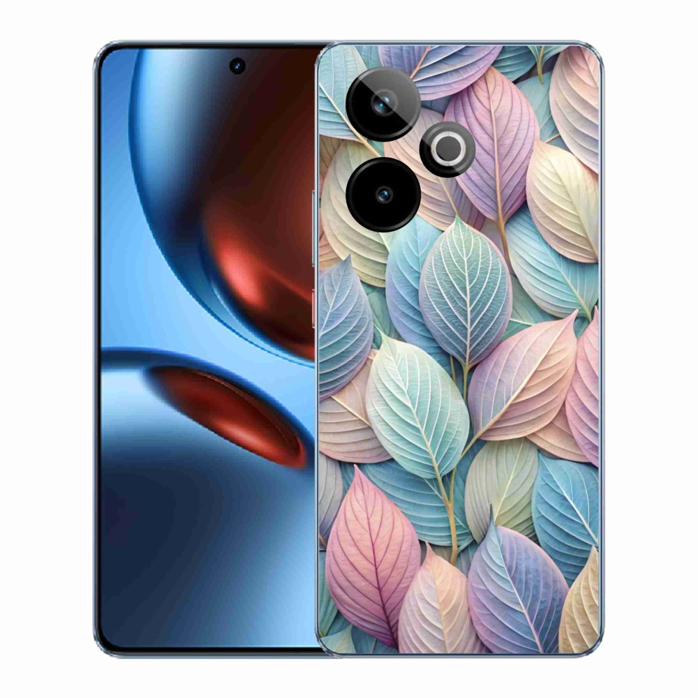 mmCase gél tok a Realme GT7 5G/GT 7T 5G-hez – pasztell levelek