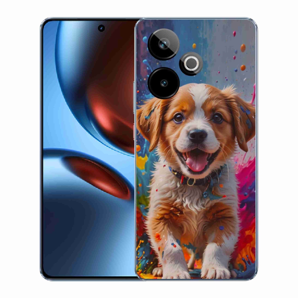 mmCase gél tok a Realme GT7 5G/GT 7T 5G készülékekhez – aranyos kiskutya 3