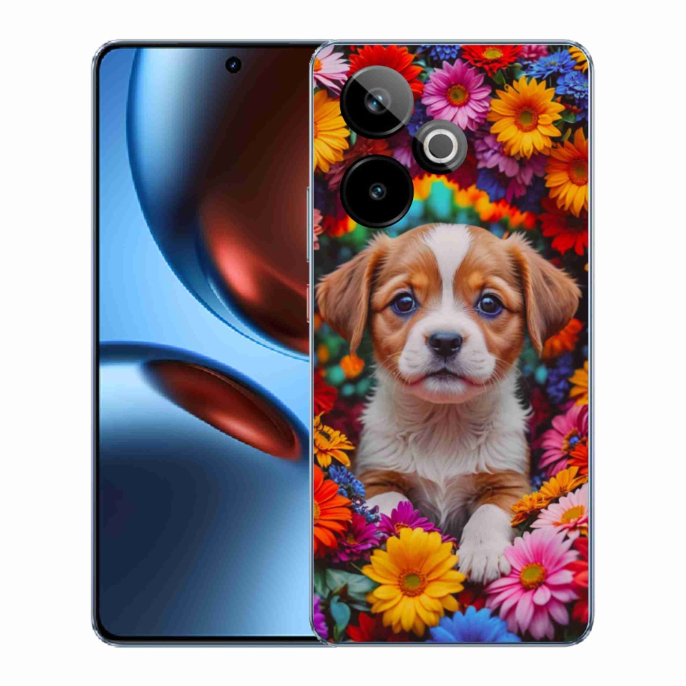 mmCase gél tok a Realme GT7 5G/GT 7T 5G készülékekhez – aranyos kiskutya