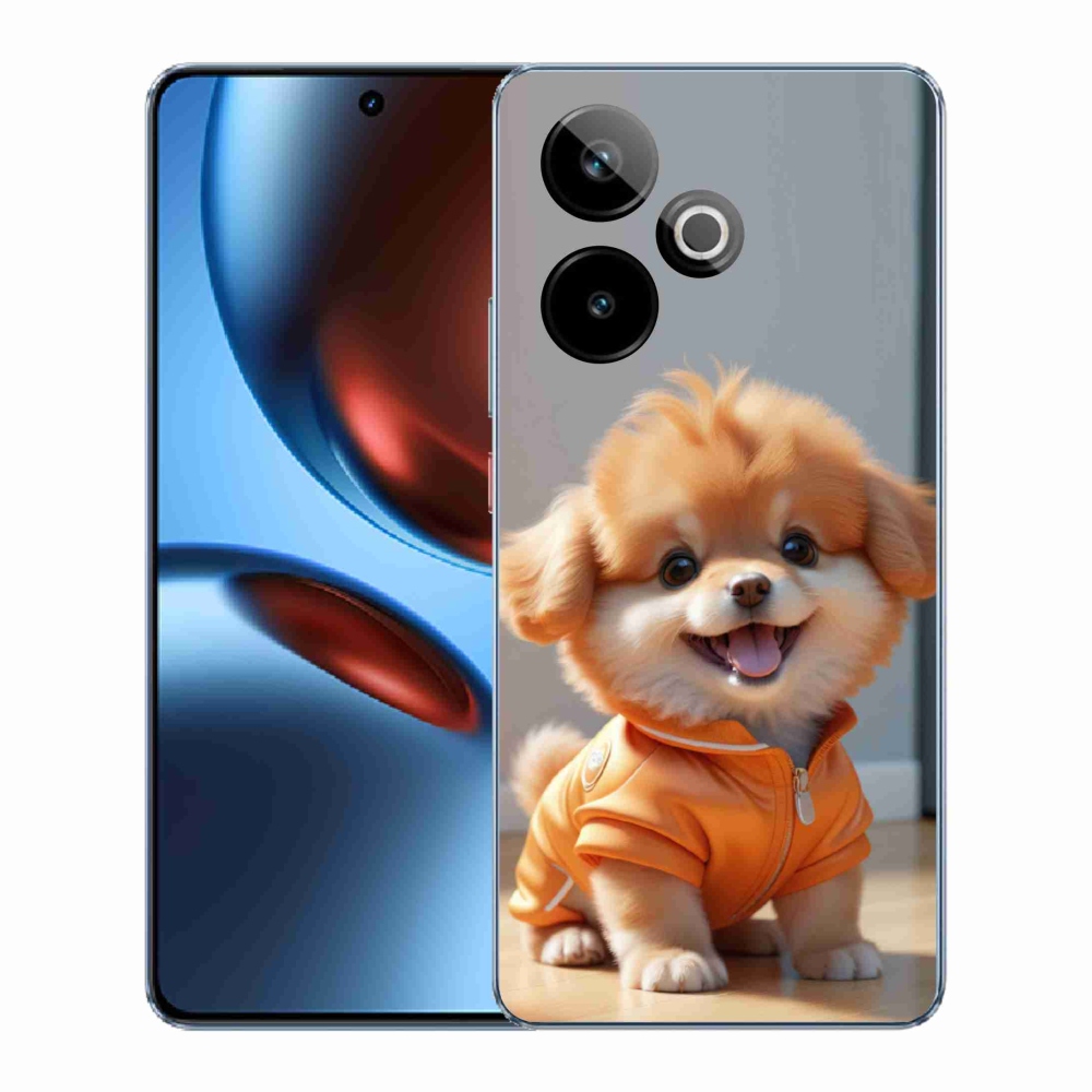 mmCase gél tok a Realme GT7 5G/GT 7T 5G-hez – aranyos pomerániai pulóverben