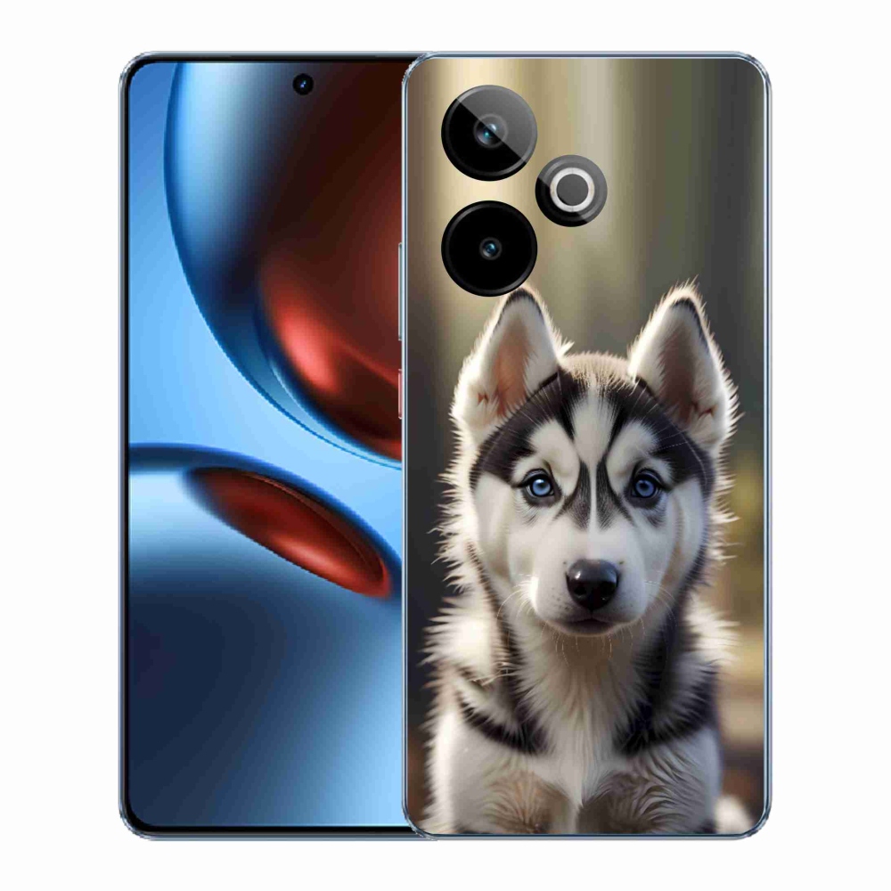 mmCase gél tok a Realme GT7 5G/GT 7T 5G készülékhez – aranyos szibériai husky