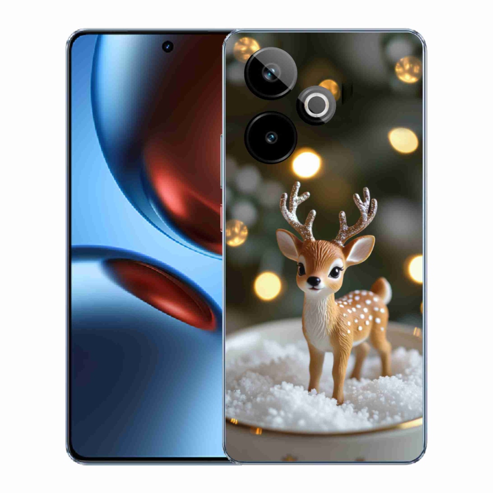 mmCase gél tok a Realme GT7 5G/GT 7T 5G-hez – aranyos karácsonyi szarvas