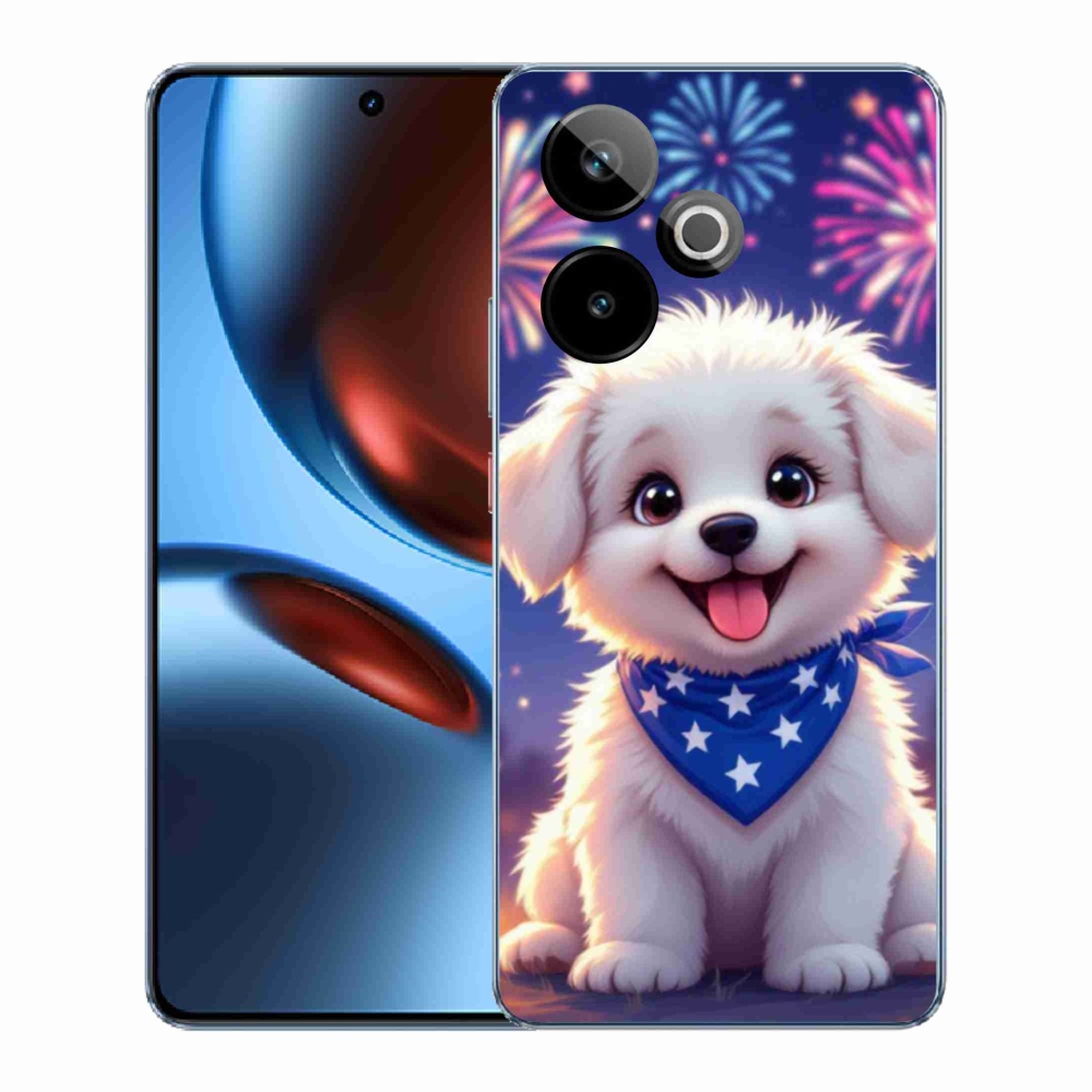 mmCase gél tok a Realme GT7 5G/GT 7T 5G készülékekhez – ünnepi kiskutya