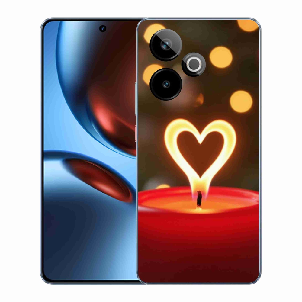 mmCase gél tok a Realme GT7 5G/GT 7T 5G-hez – lángoló szív