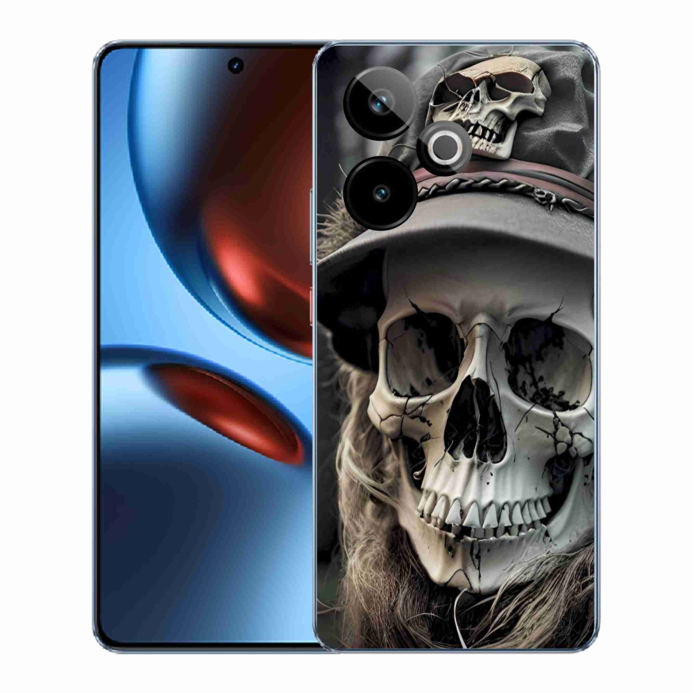 mmCase gél tok a Realme GT7 5G/GT 7T 5G készülékhez – sötét koponya