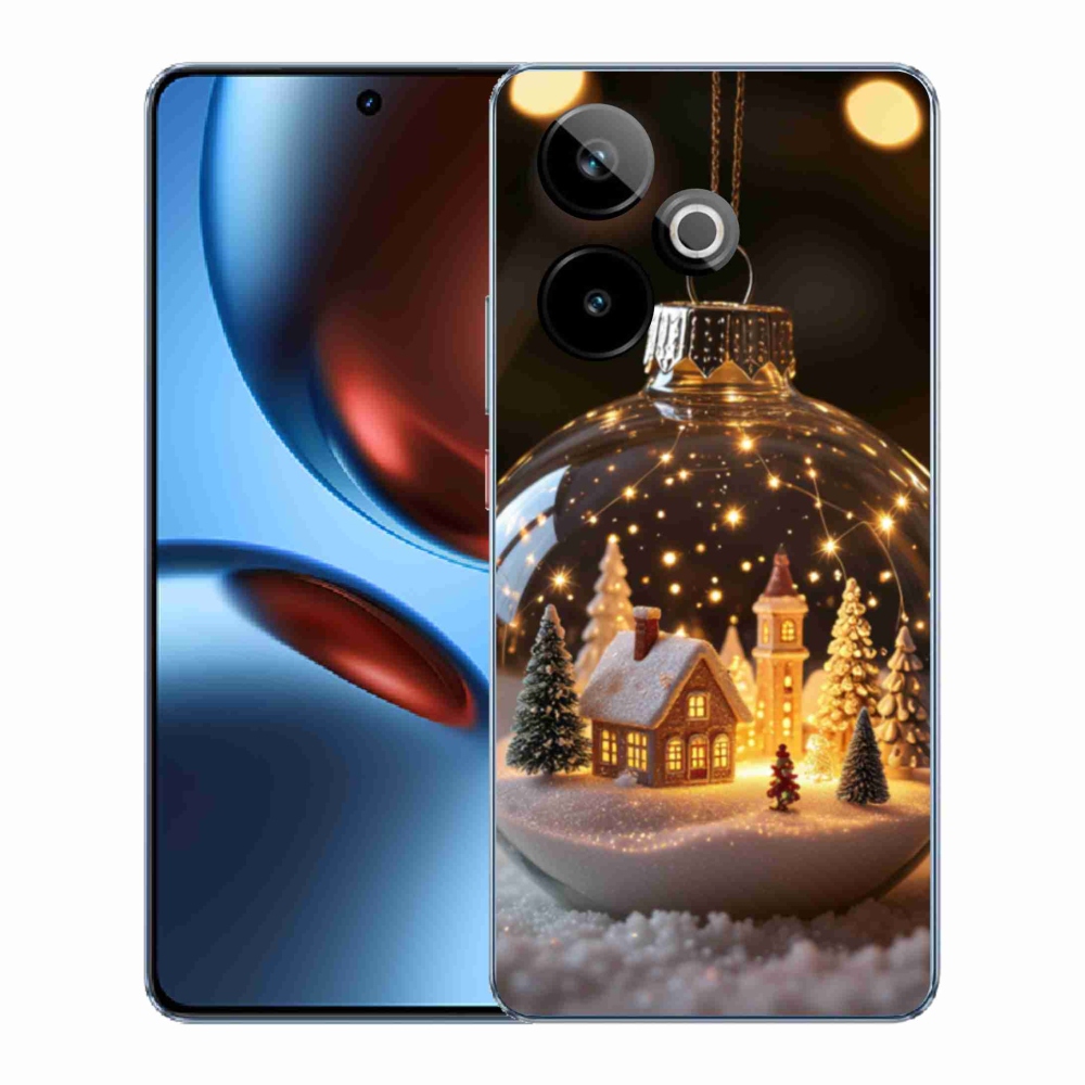 mmCase gél tok a Realme GT7 5G/GT 7T 5G készülékekhez – karácsonyi gömb 3