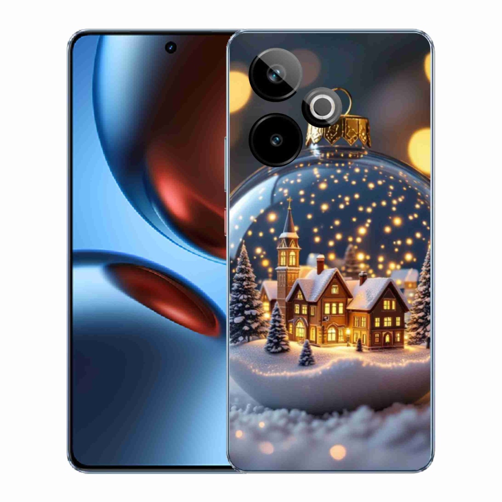 mmCase gél tok a Realme GT7 5G/GT 7T 5G készülékhez – karácsonyi gömb 4