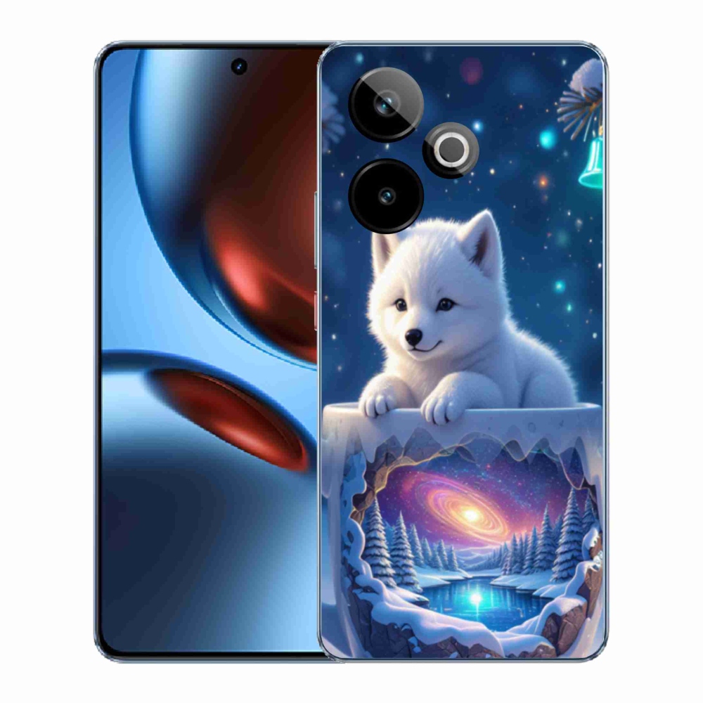 mmCase gél tok a Realme GT7 5G/GT 7T 5G készülékekhez – karácsonyi kiskutya
