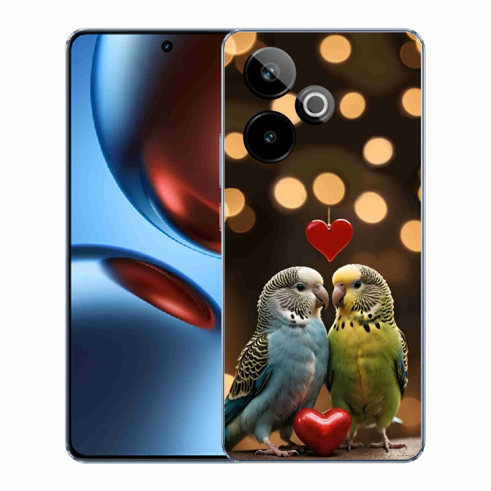 mmCase gél tok a Realme GT7 5G/GT 7T 5G-hez – szerelmes papagájok