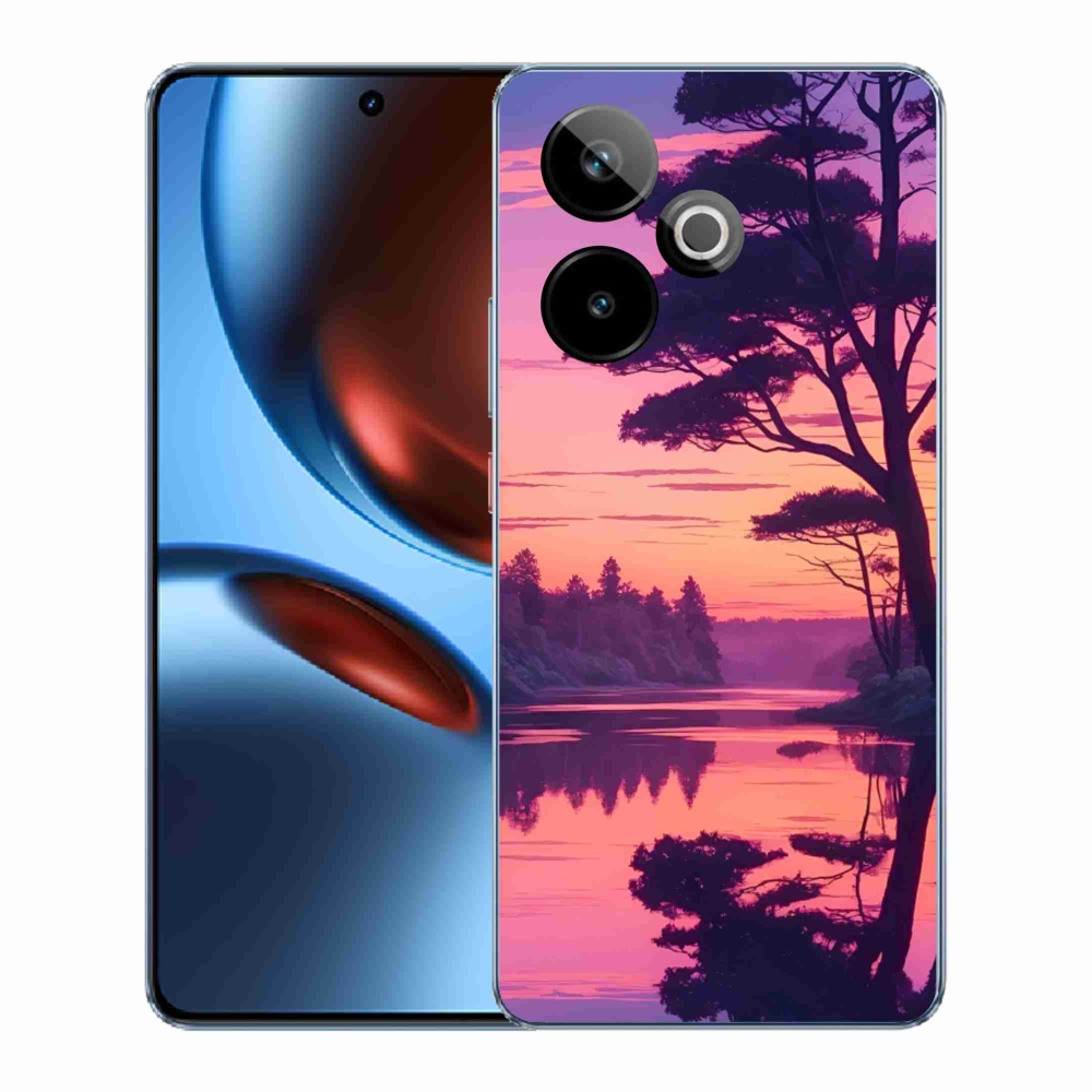 mmCase gél tok a Realme GT7 5G/GT 7T 5G készülékhez – naplemente a tó felett