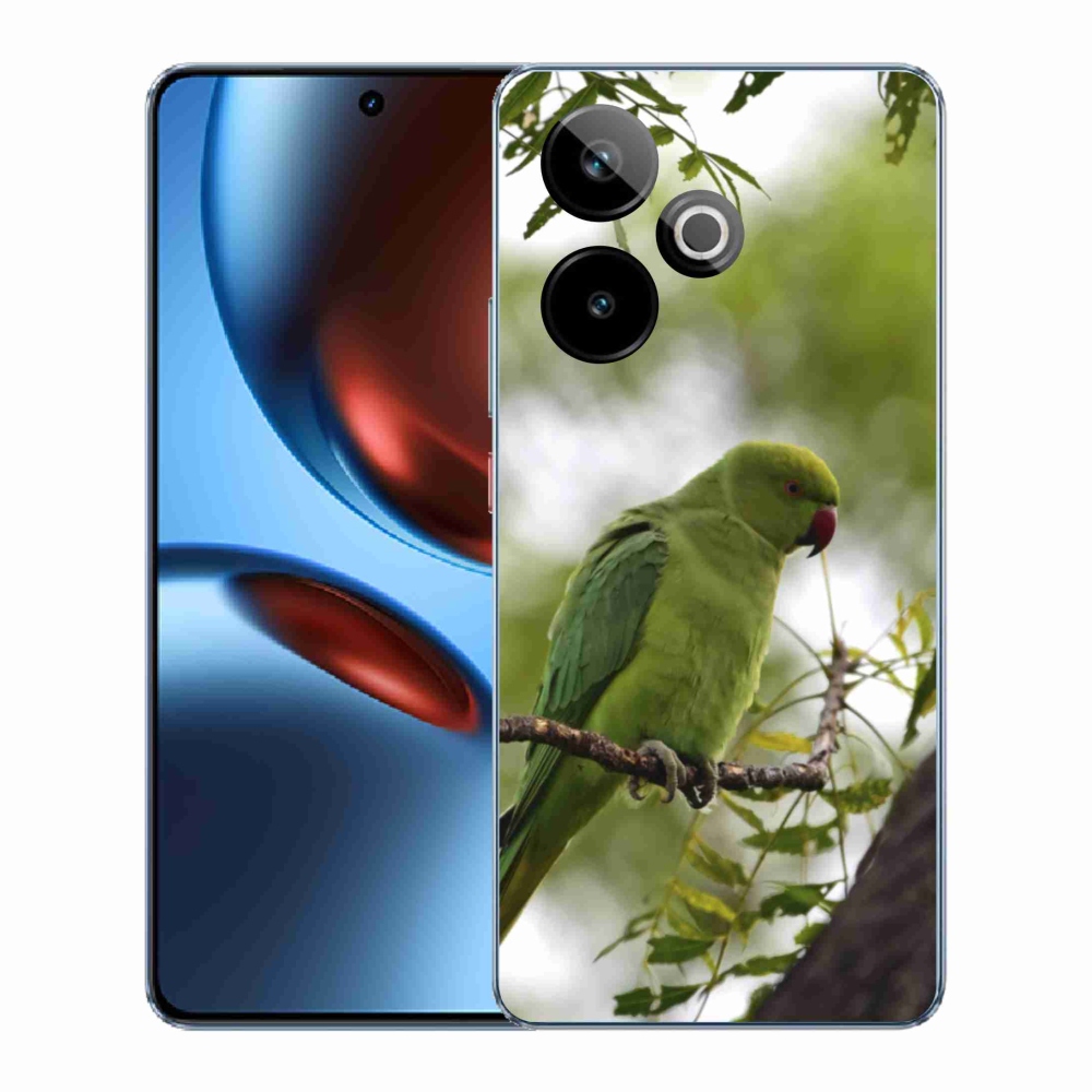 mmCase gél tok a Realme GT7 5G/GT 7T 5G készülékhez – zöld papagáj