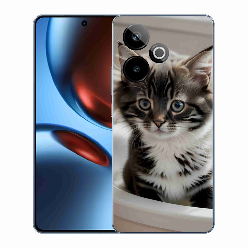 mmCase gél tok a Realme GT7 5G/GT 7T 5G-hez – kíváncsi cica
