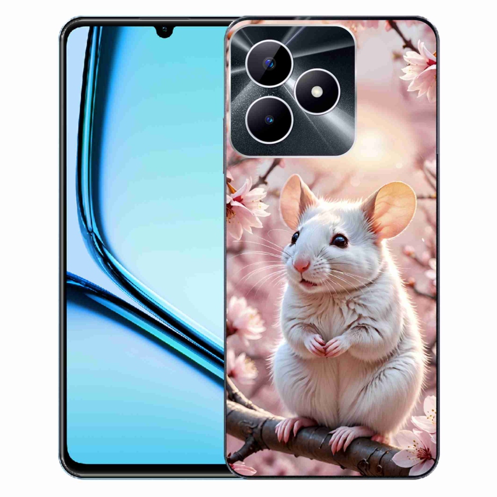 mmCase géltok a Realme Note 50-hez – fehér egér egy ágon