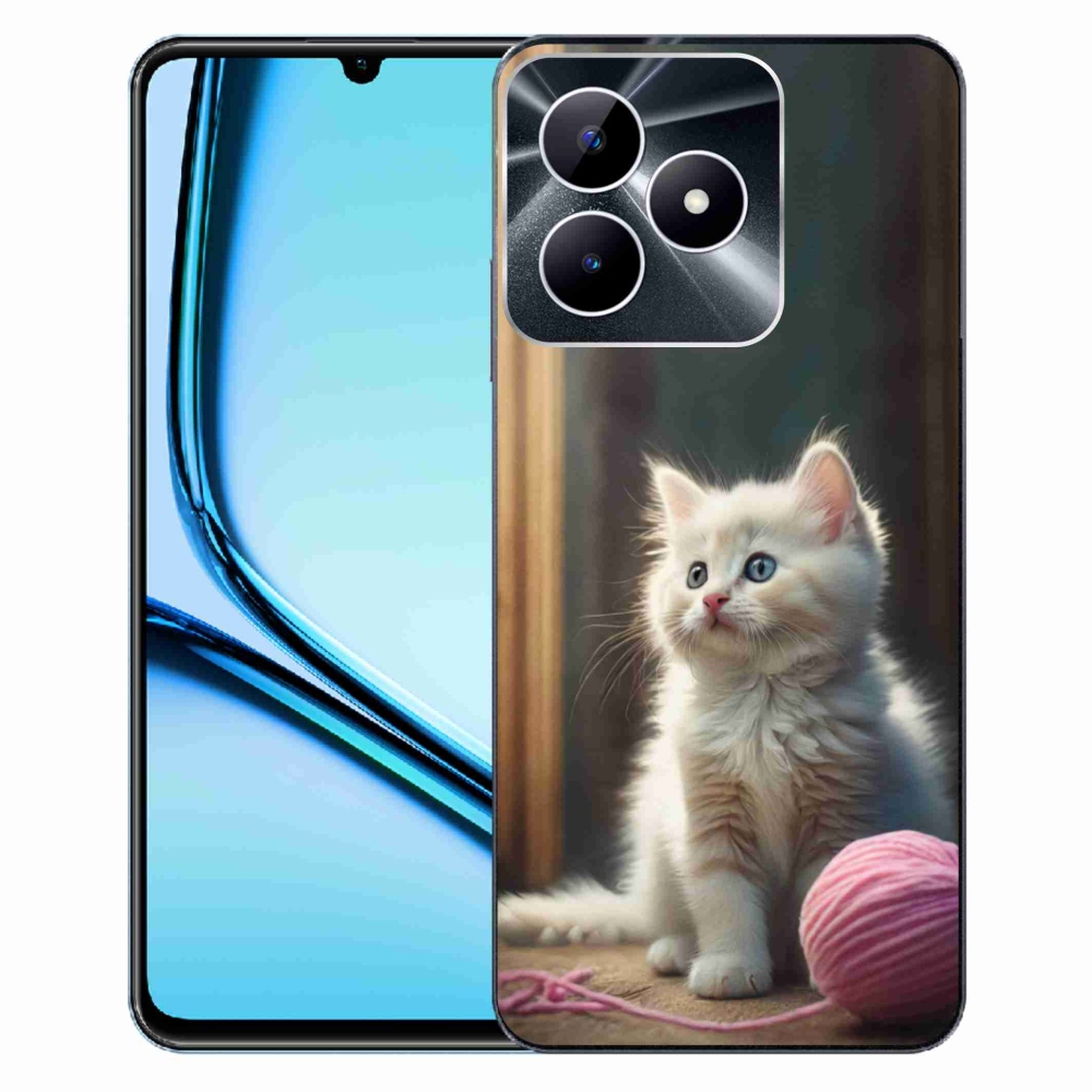 mmCase gél tok a Realme Note 50-hez – fehér cica 2