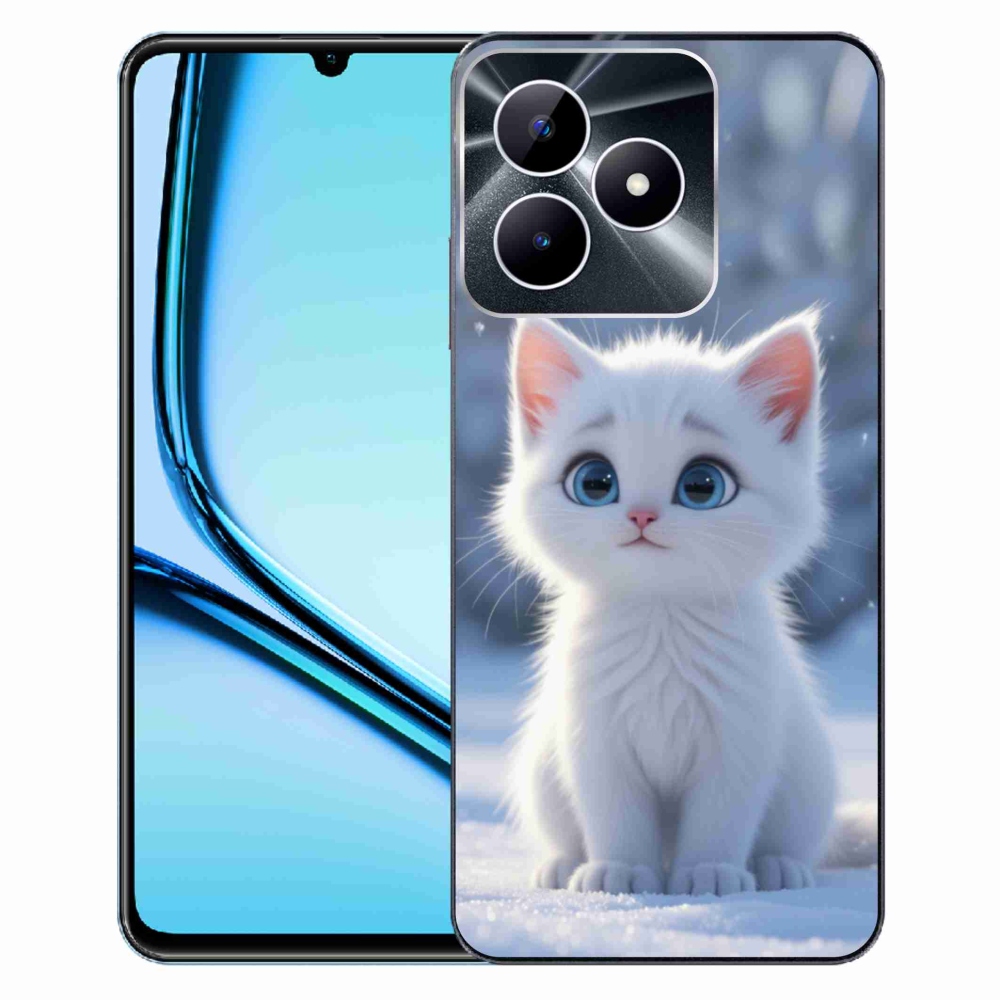 mmCase gél tok a Realme Note 50-hez – fehér cica 3