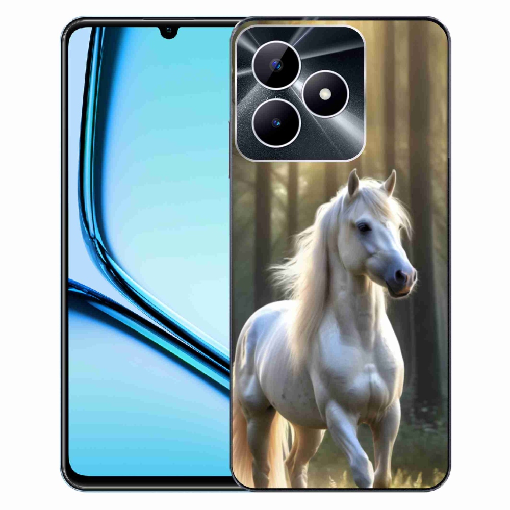 mmCase gélhuzat a Realme Note 50-hez – fehér ló 3