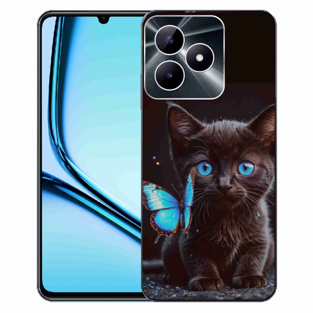 mmCase gél tok a Realme Note 50-hez – fekete cica 3