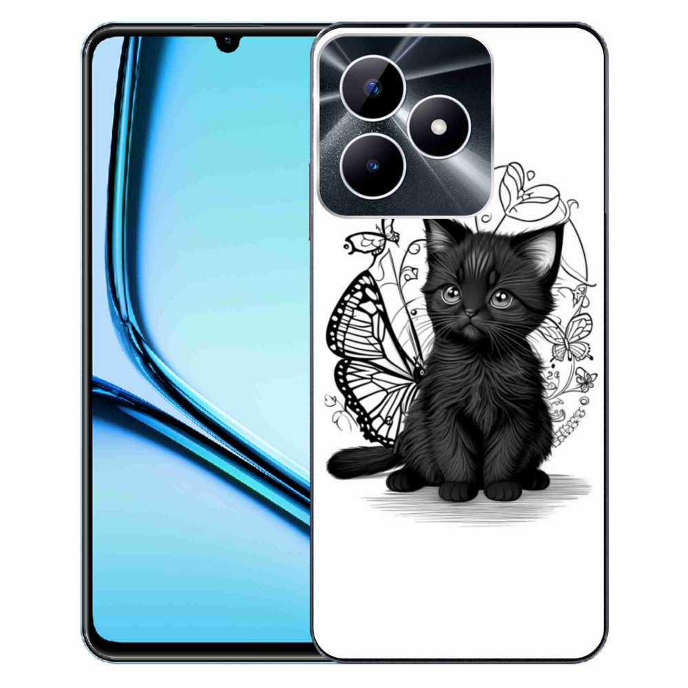 mmCase gél tok a Realme Note 50-hez – fekete cica
