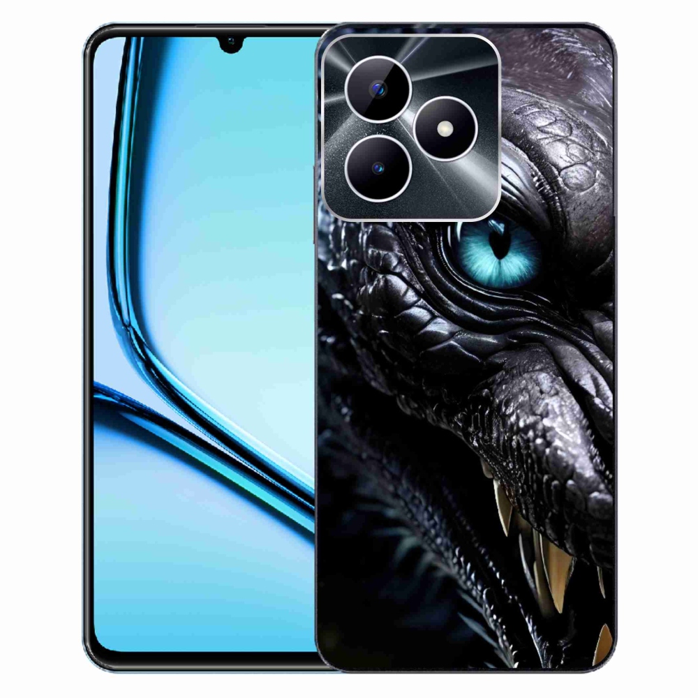 mmCase gélhuzat a Realme Note 50-hez – sárkányos mintázat