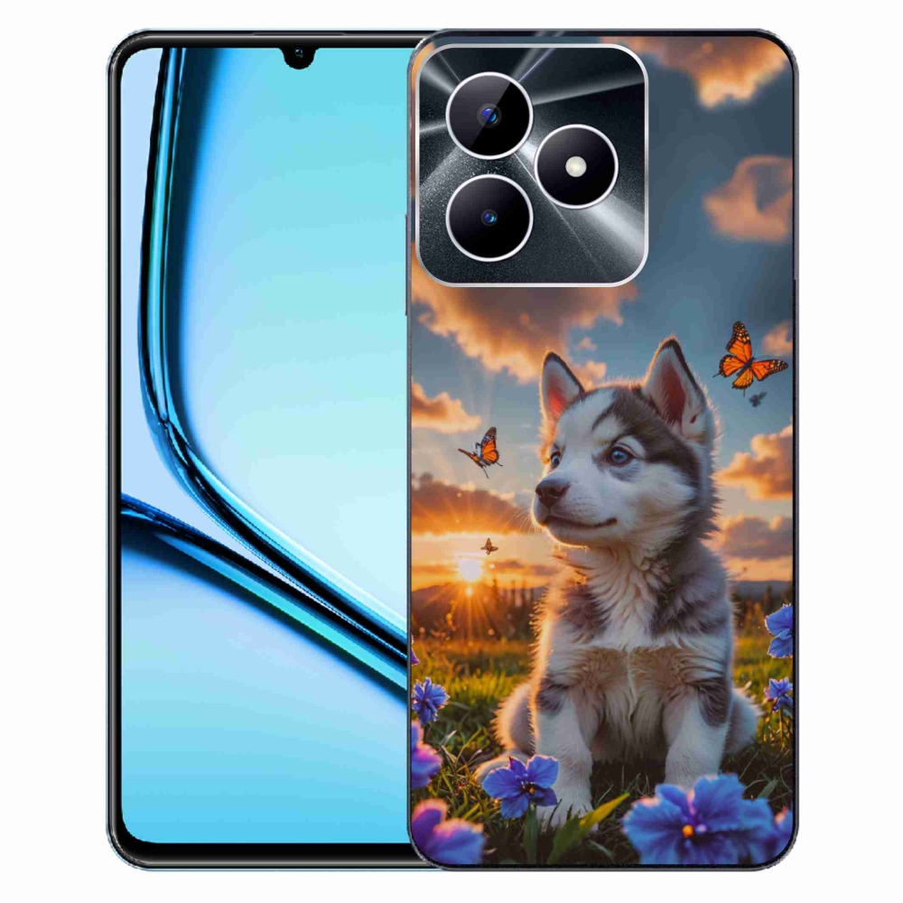mmCase gél tok a Realme Note 50-hez – husky naplementekor