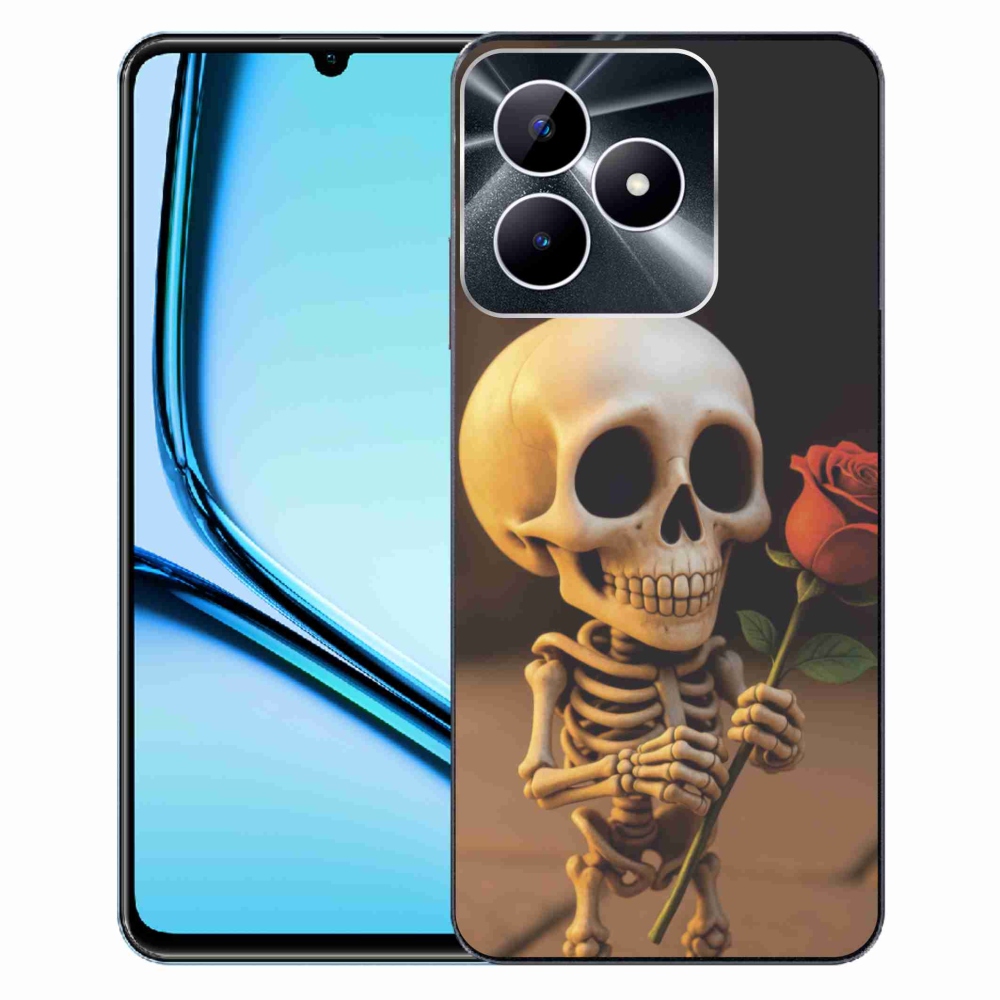 mmCase géltok a Realme Note 50-hez – csontváz rózsával