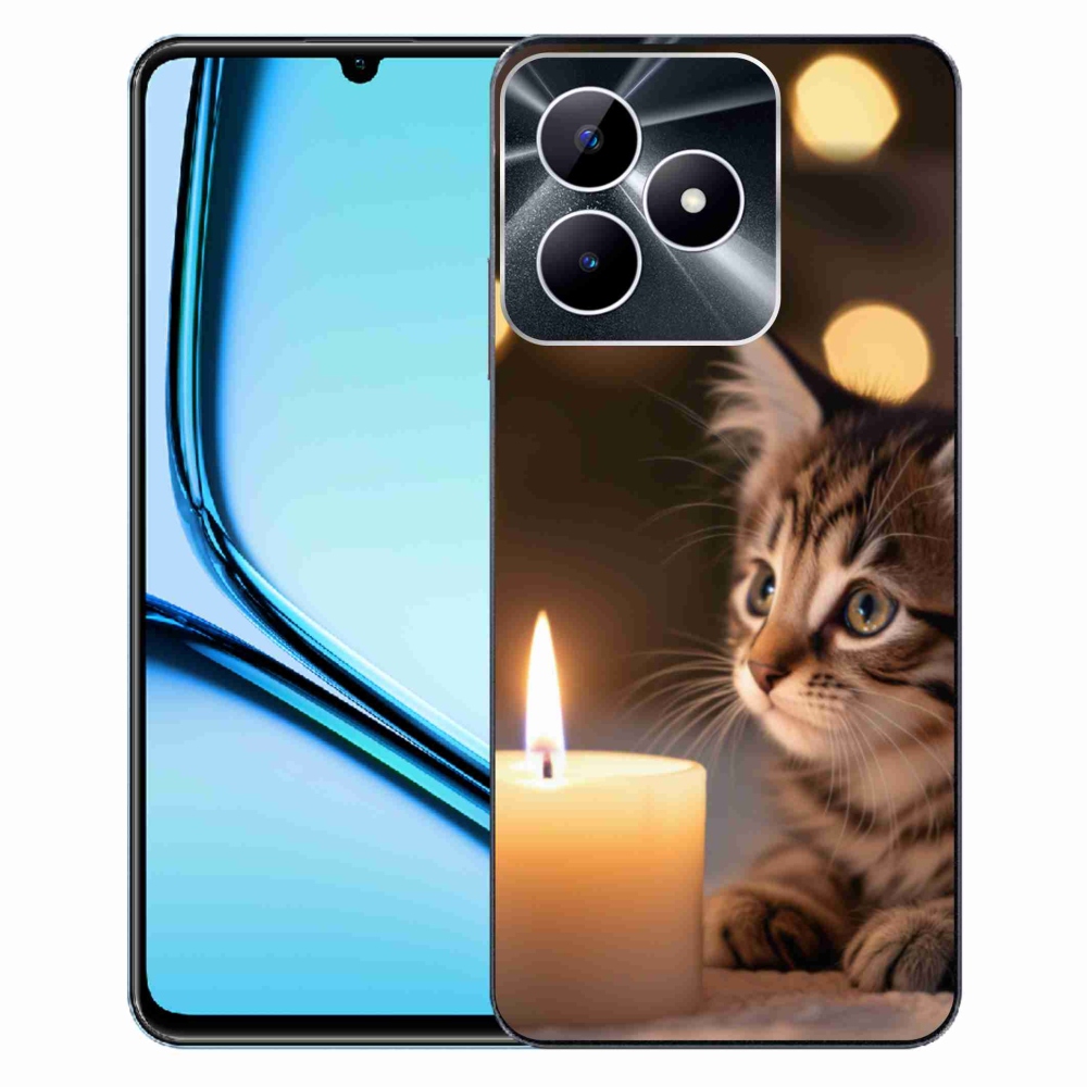 mmCase gél tok a Realme Note 50-hez – cica és gyertya