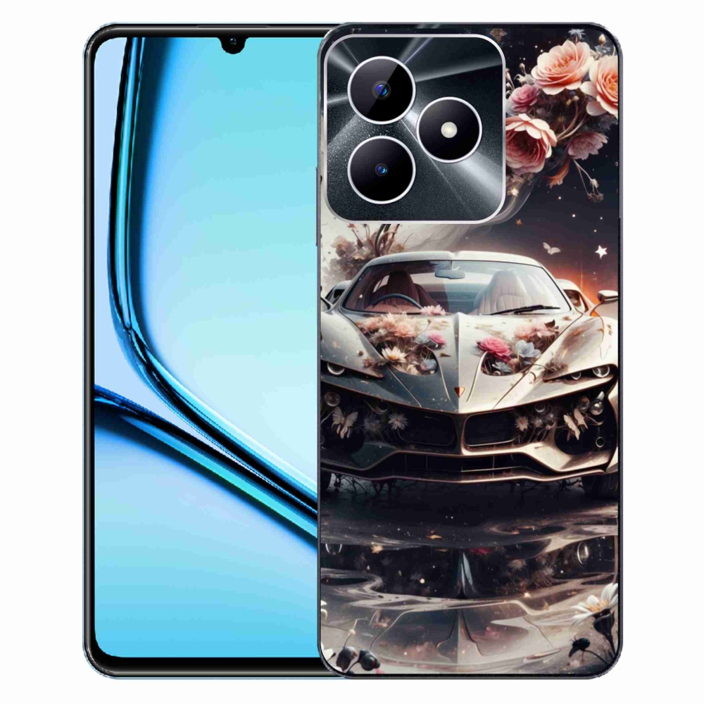 mmCase géltok a Realme Note 50-hez – virágos sportautó