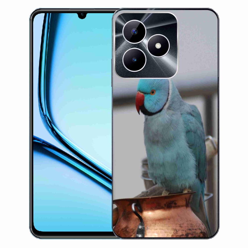 mmCase géltok a Realme Note 50-hez – kék alexandri papagáj