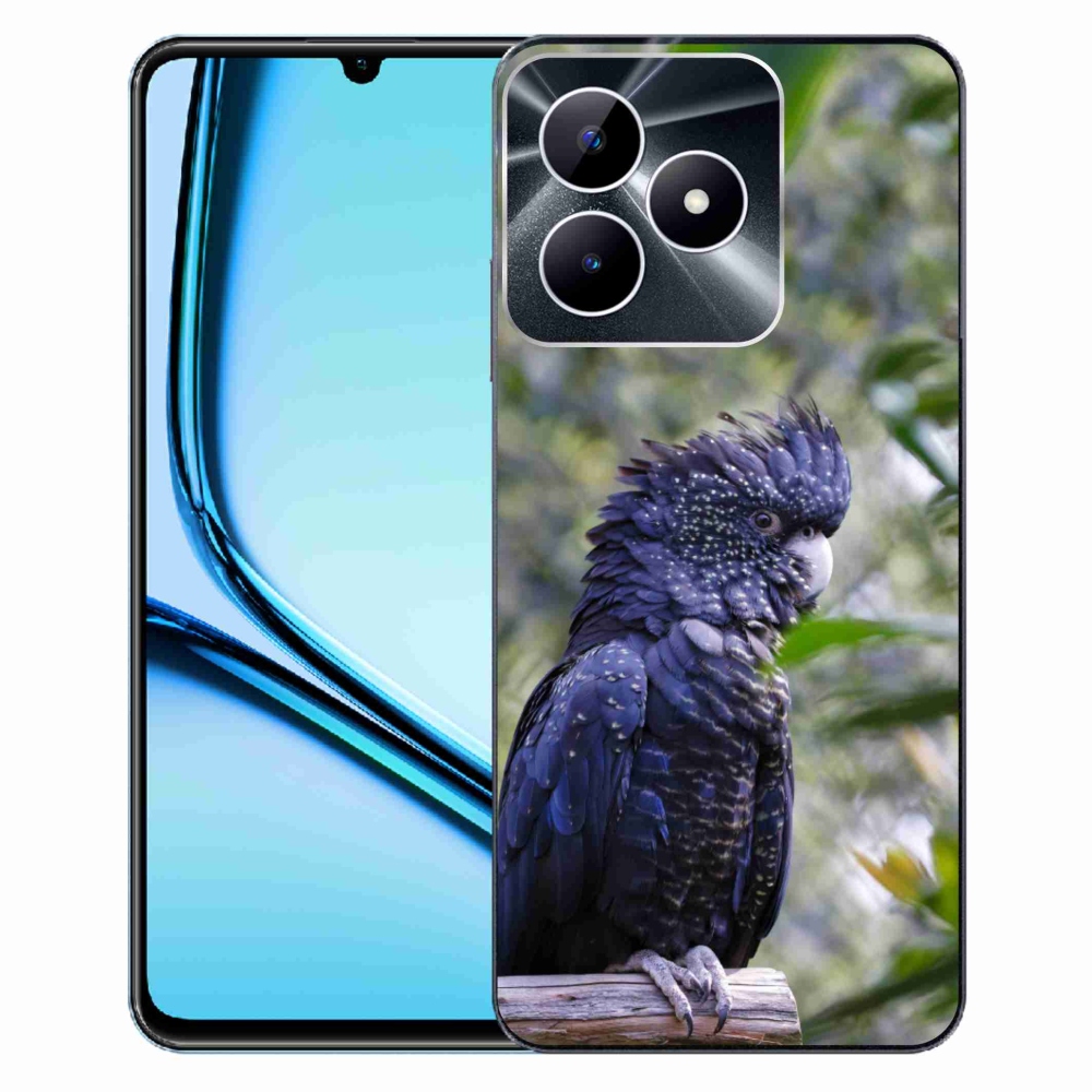 mmCase géltok a Realme Note 50-hez – fekete kakadu papagáj