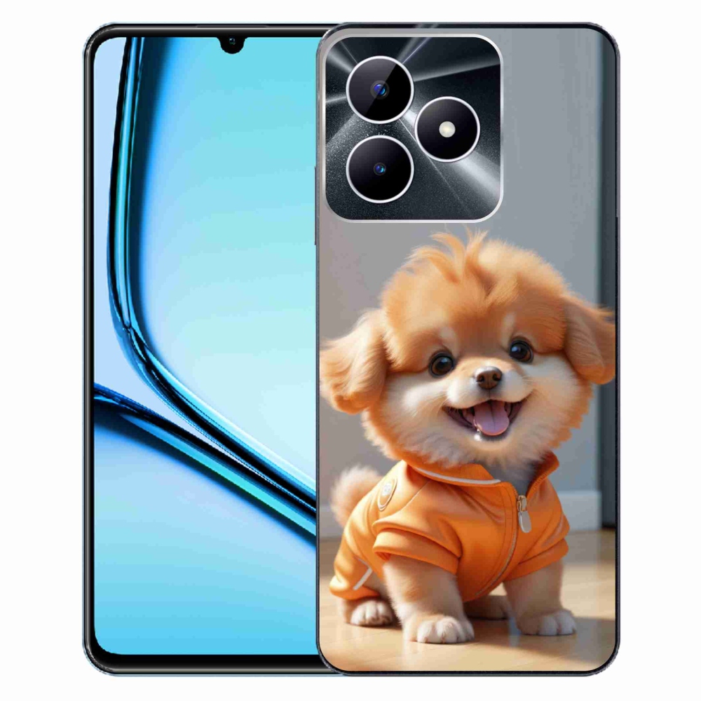 mmCase gél tok a Realme Note 50-hez – aranyos pomerániai pulóverben