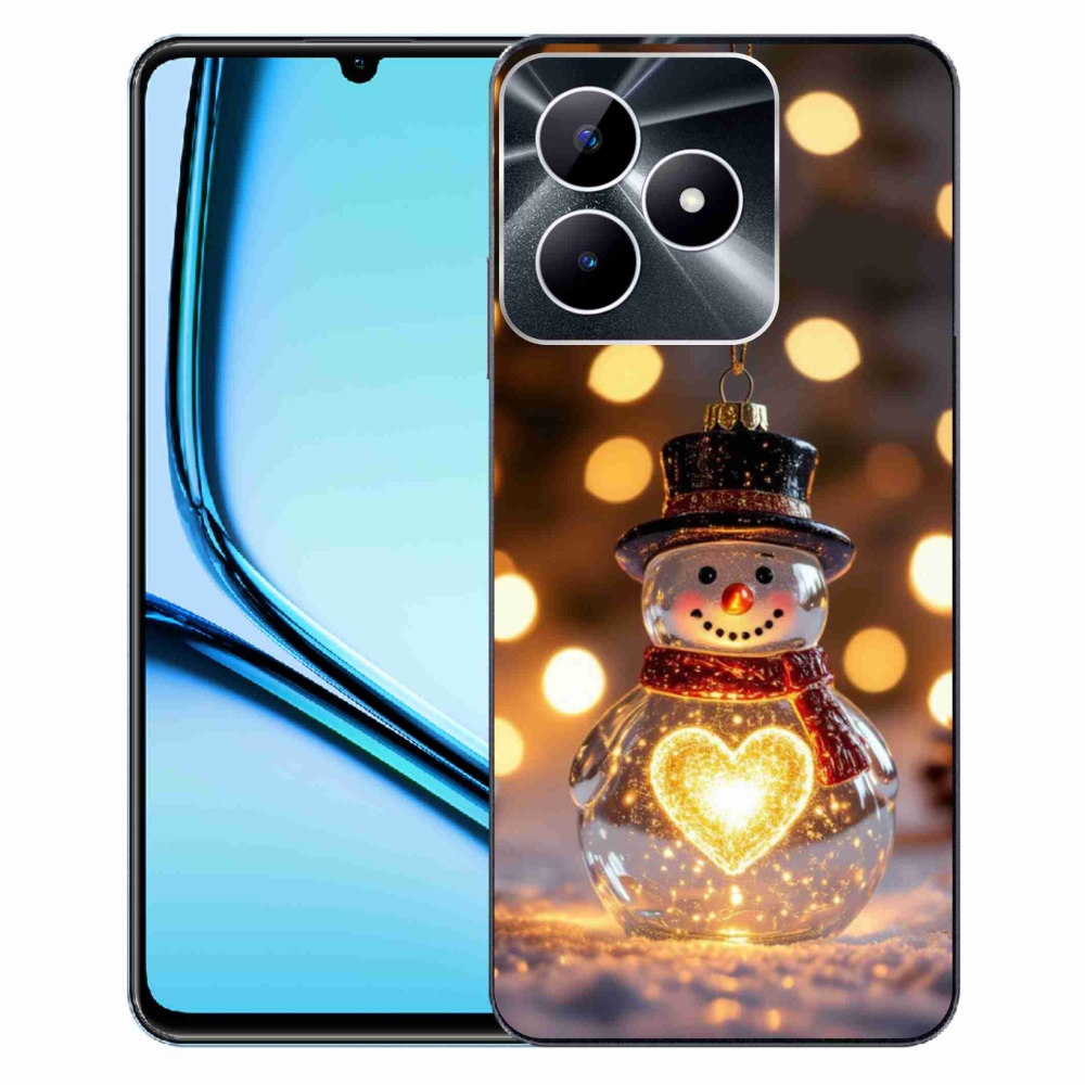 mmCase gél tok a Realme Note 50-hez – világító karácsonyi hóember