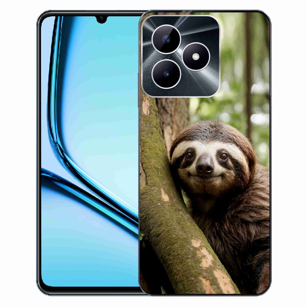 mmCase gélhuzat a Realme Note 50-hez – mosolygós lajhár