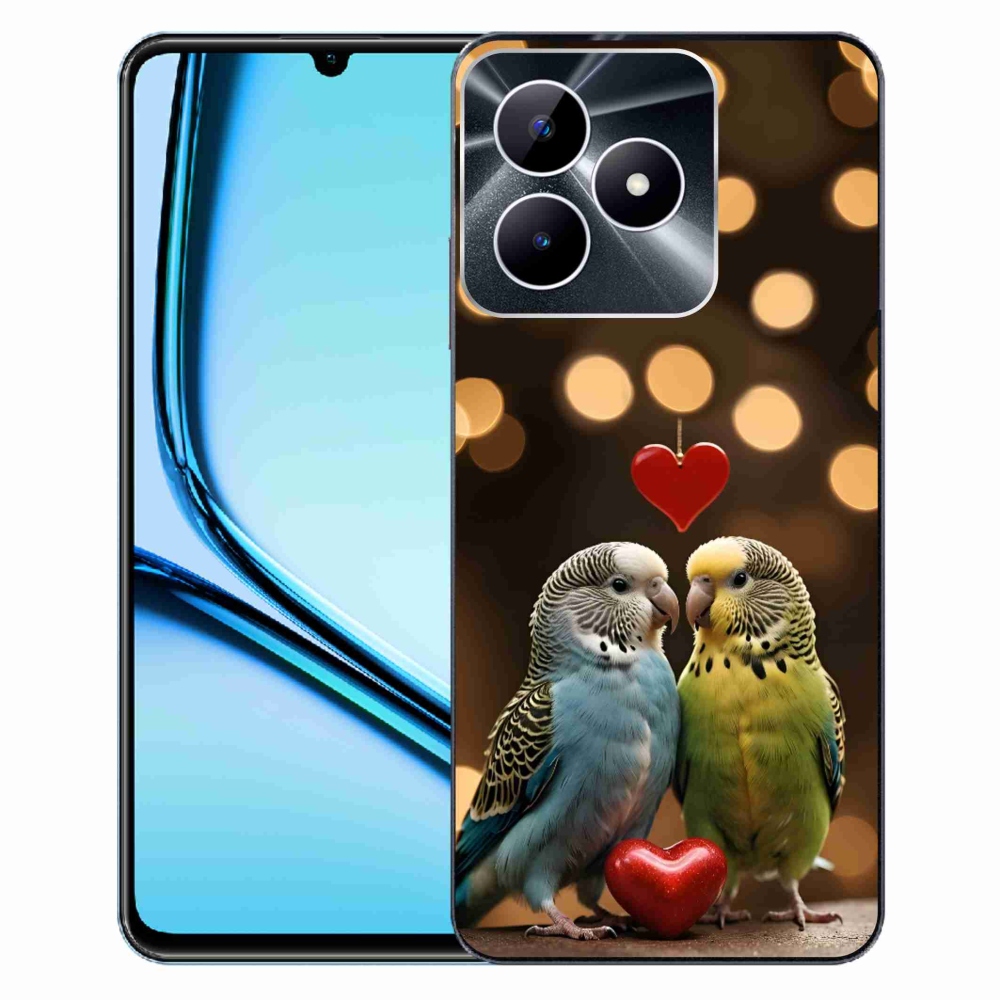 mmCase géltok a Realme Note 50-hez – szerelmes papagájok